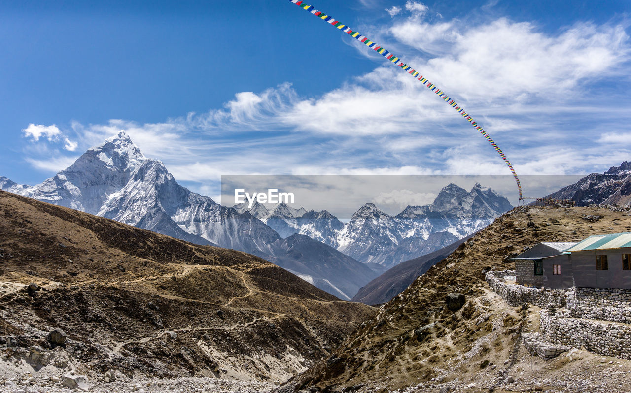 SCENIC VIEW OF MOUNTAINS AGAINST SKY DURING WINTER