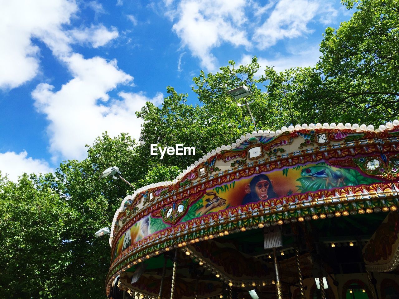 LOW ANGLE VIEW OF ROLLERCOASTER AGAINST SKY