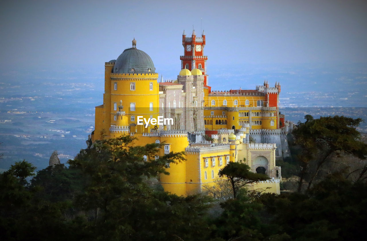 Palacio Da Pena - Sintra Palace Landscape Sintra (Portugal) Morning Light Colorful Historical Building Cultural Heritage Monte Da Lua