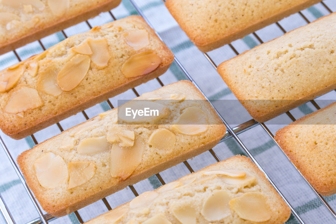 HIGH ANGLE VIEW OF BREAD ON TRAY