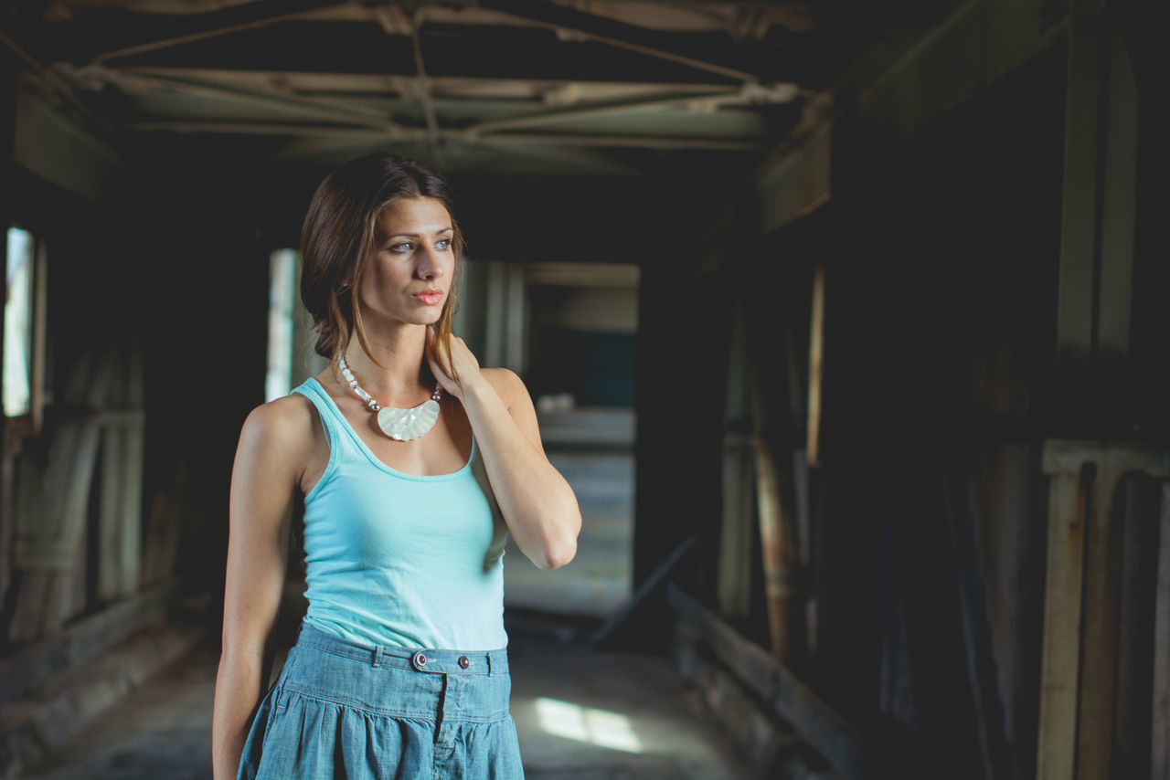 Woman looking away