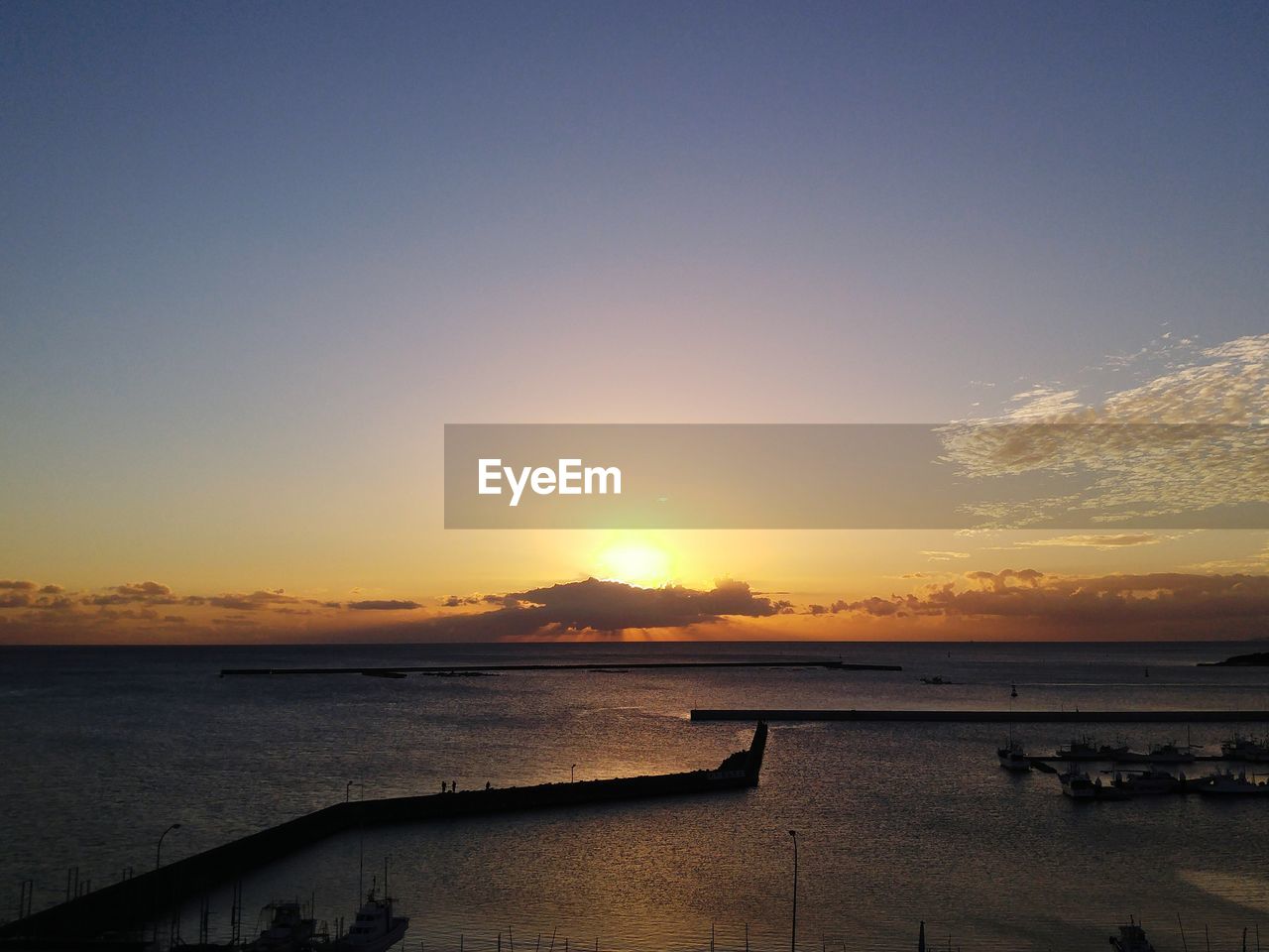 SCENIC VIEW OF SEA DURING SUNSET