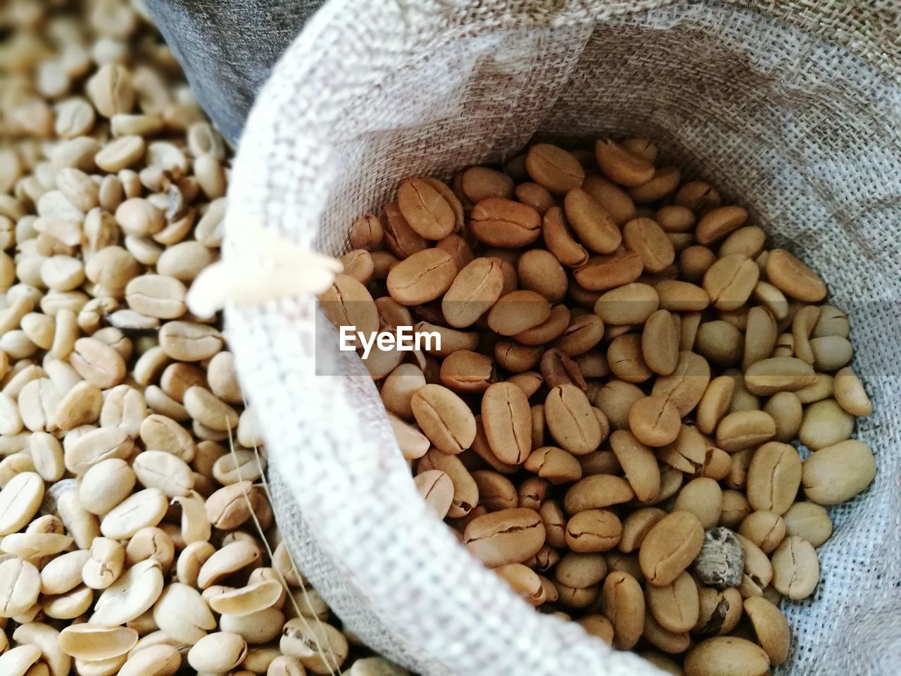 Close-up of coffee beans in market