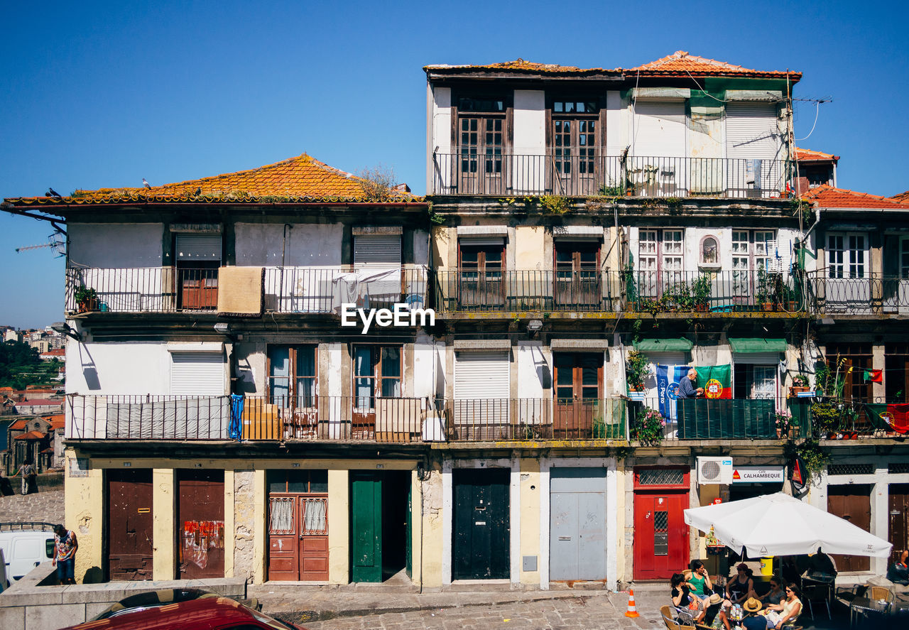 Exterior of residential building on sunny day