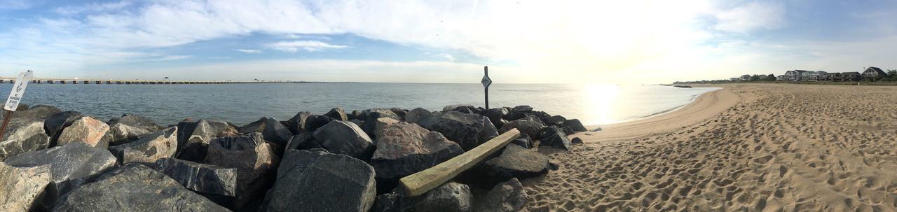 Panoramic view of sea against sky