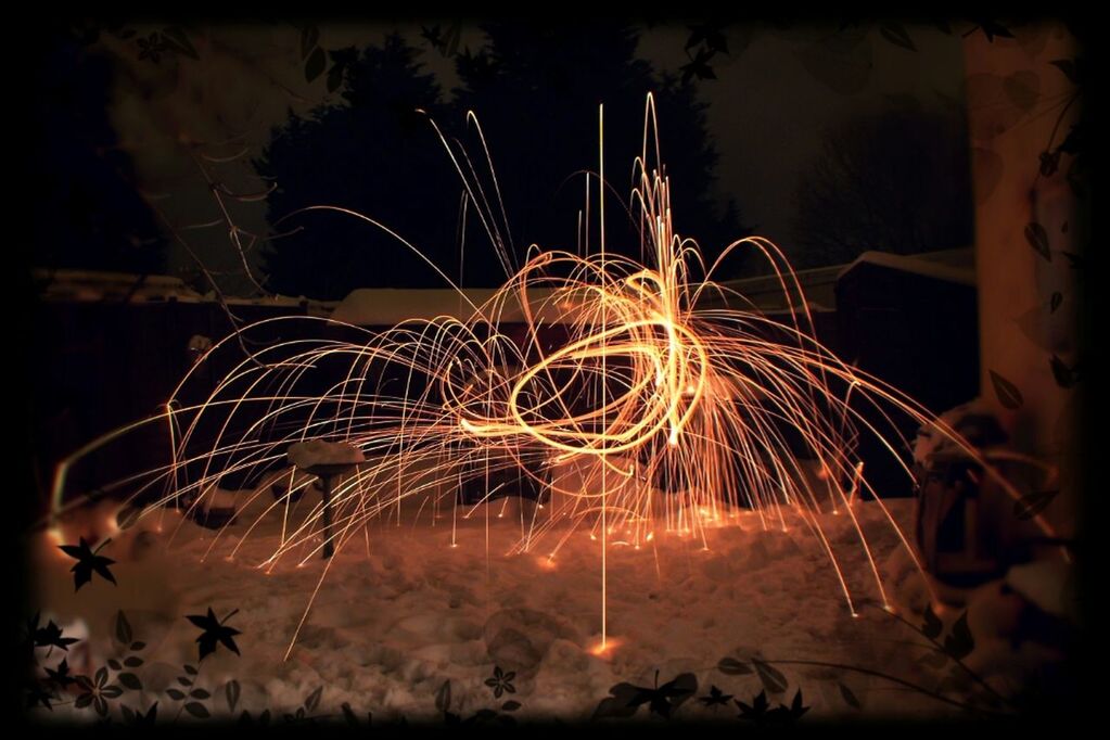 FIREWORKS IN SKY AT NIGHT