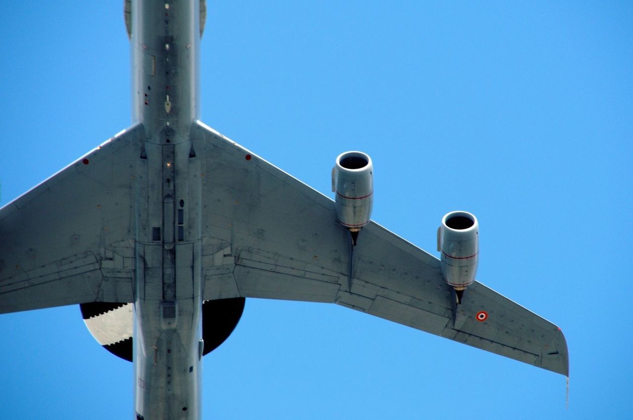 Low angle view of airplane