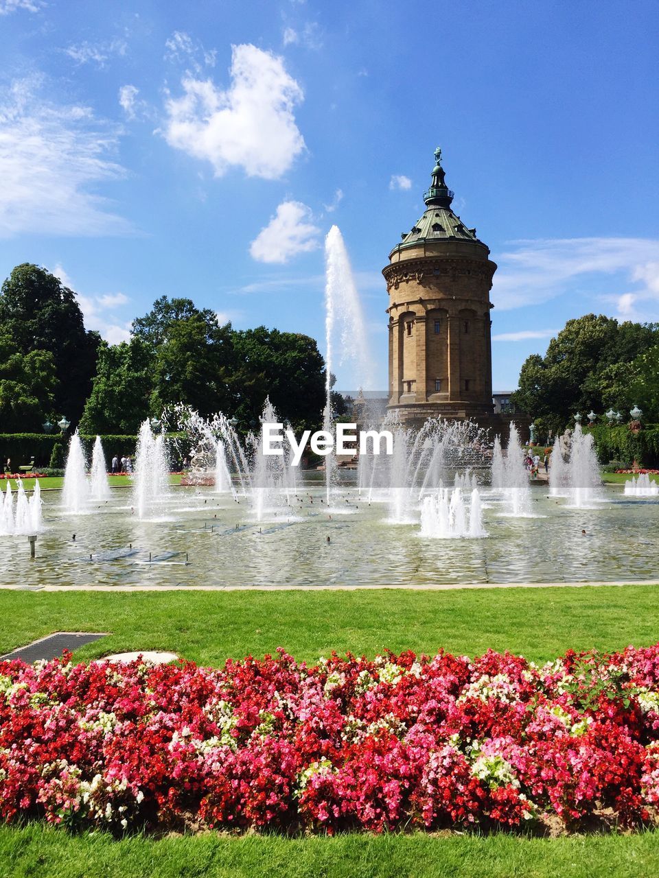 WATER FOUNTAIN IN LAWN