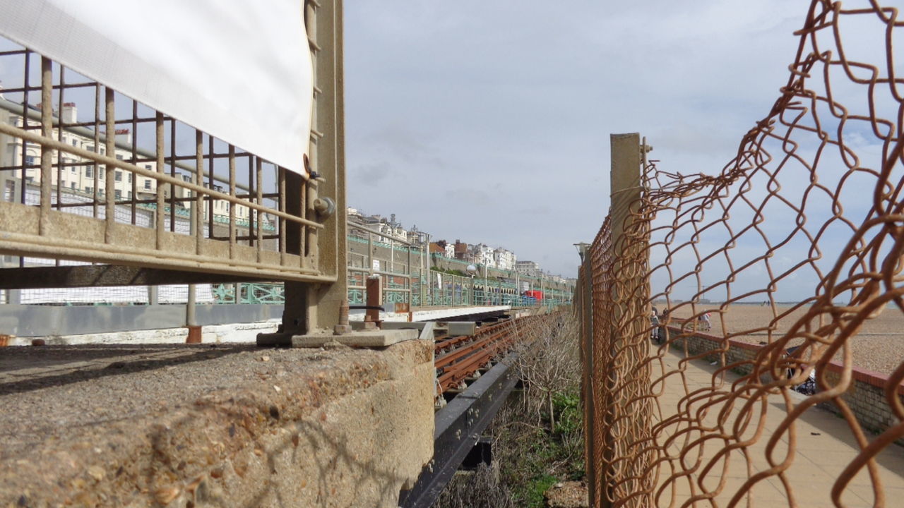 Chainlink fence against sky