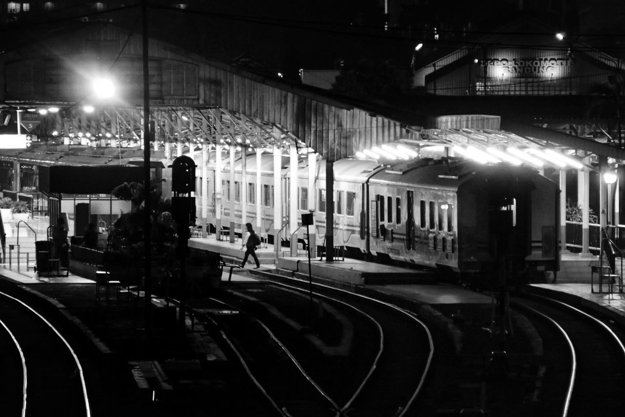 VIEW OF TRAIN AT RAILROAD STATION PLATFORM