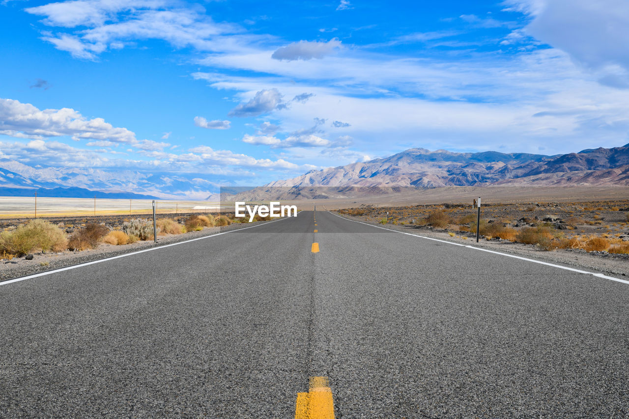 EMPTY ROAD AGAINST SKY