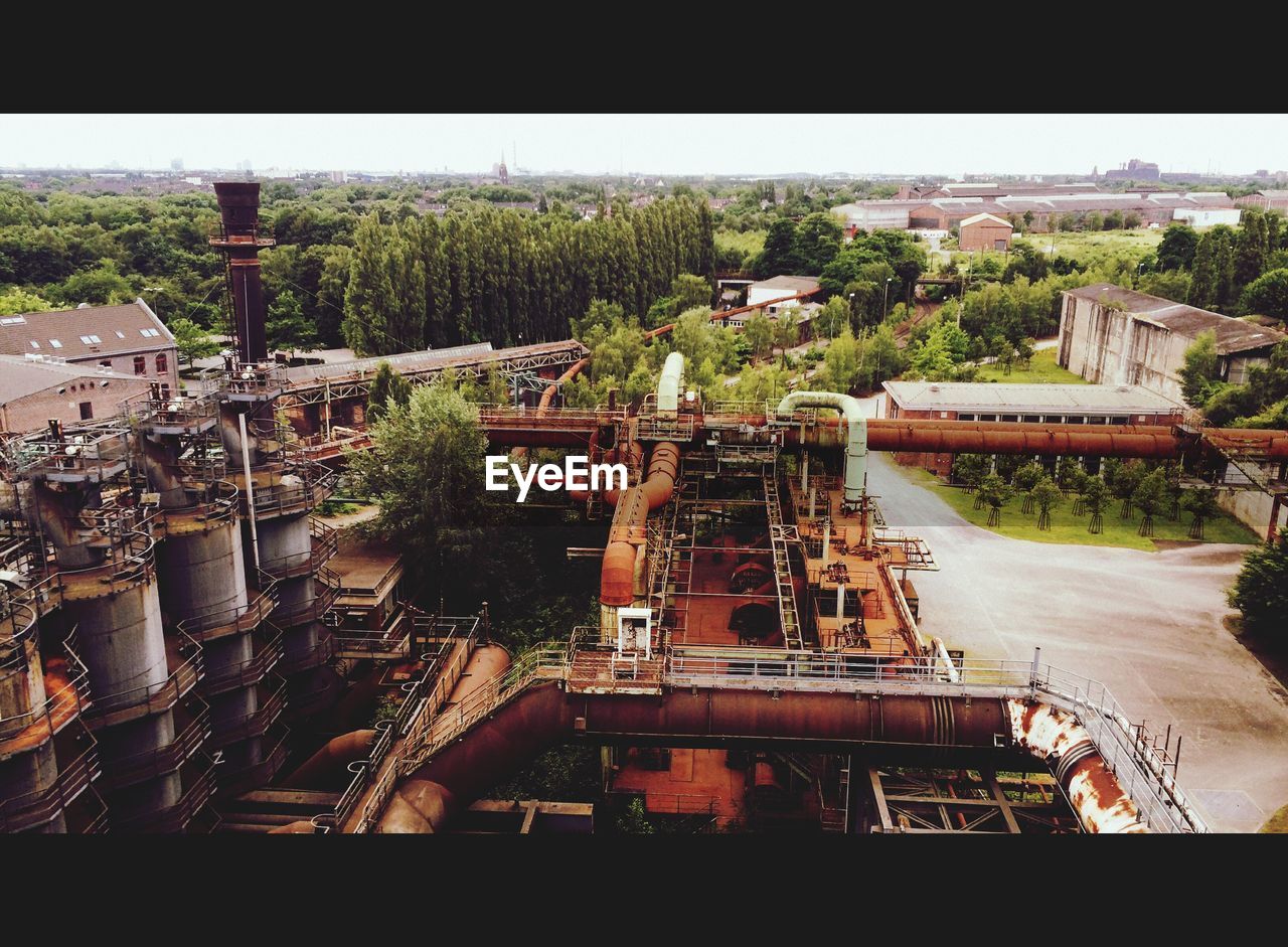 High angle view of industry