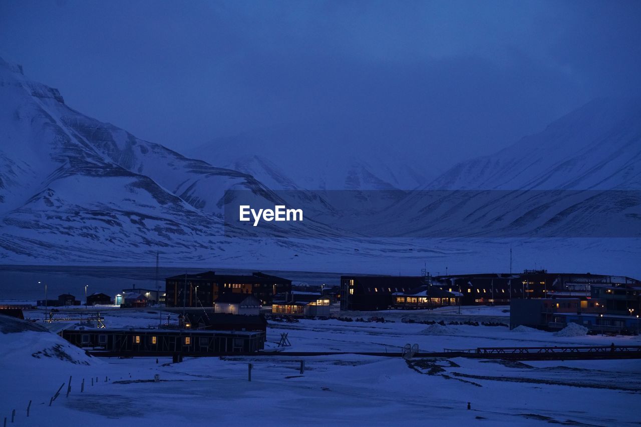 Polar night in  longyearbyen