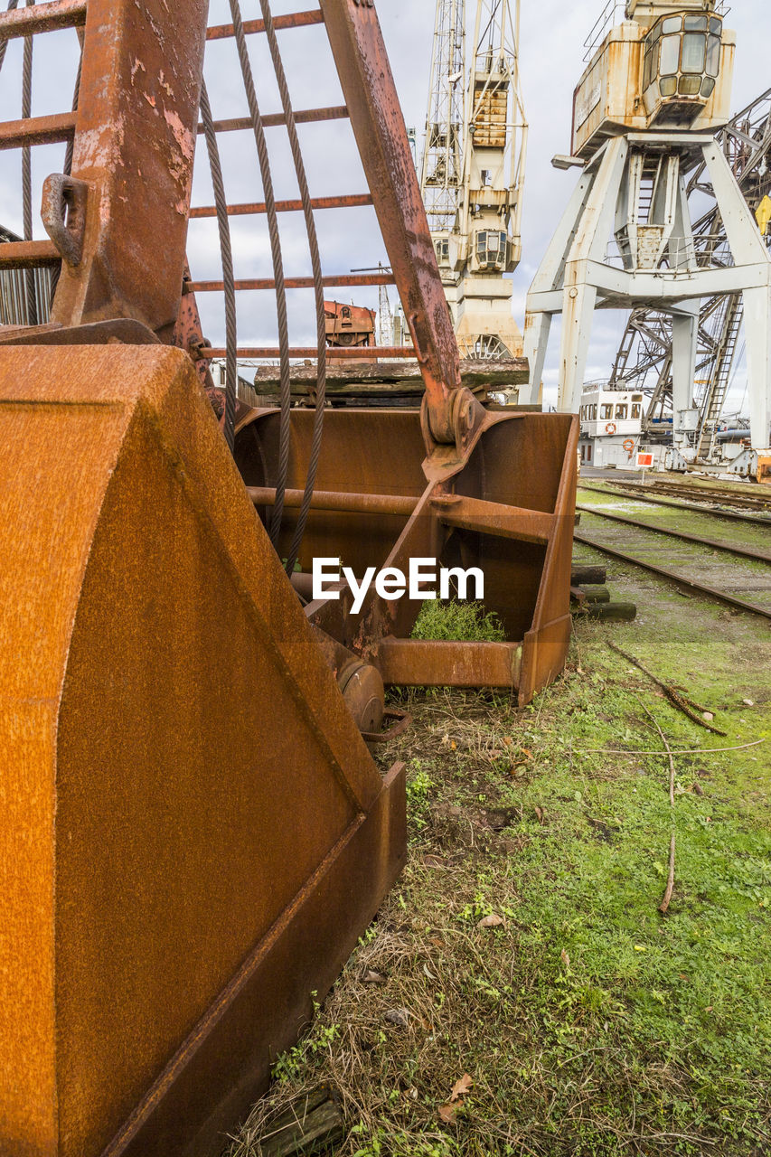 Machineries at harbor