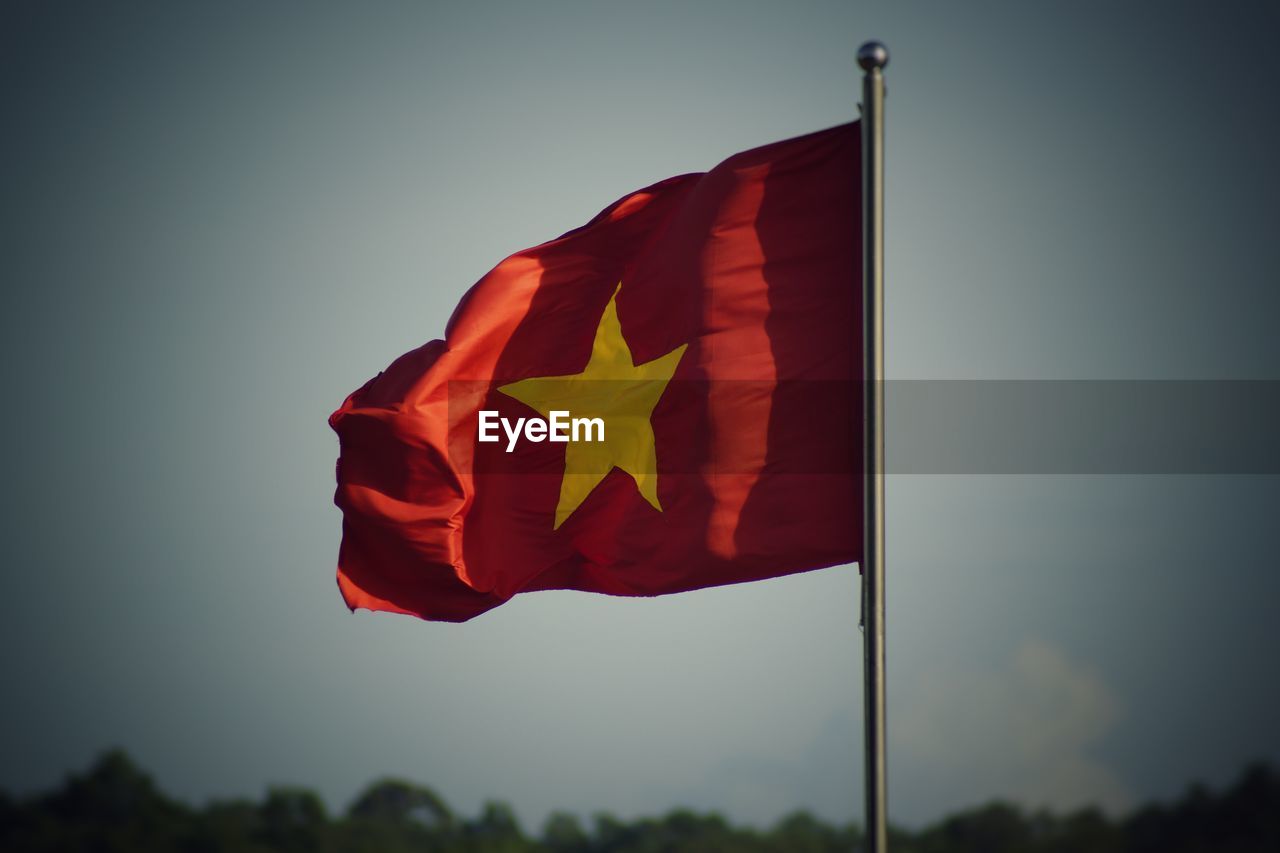 View of vietnam flag