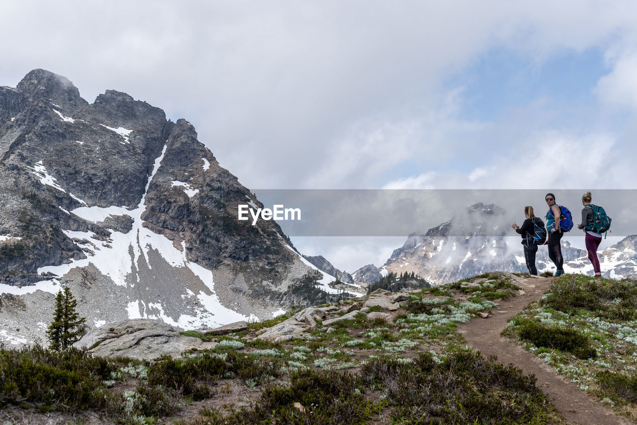Hiking scenes in the beautiful north cascades wilderness.