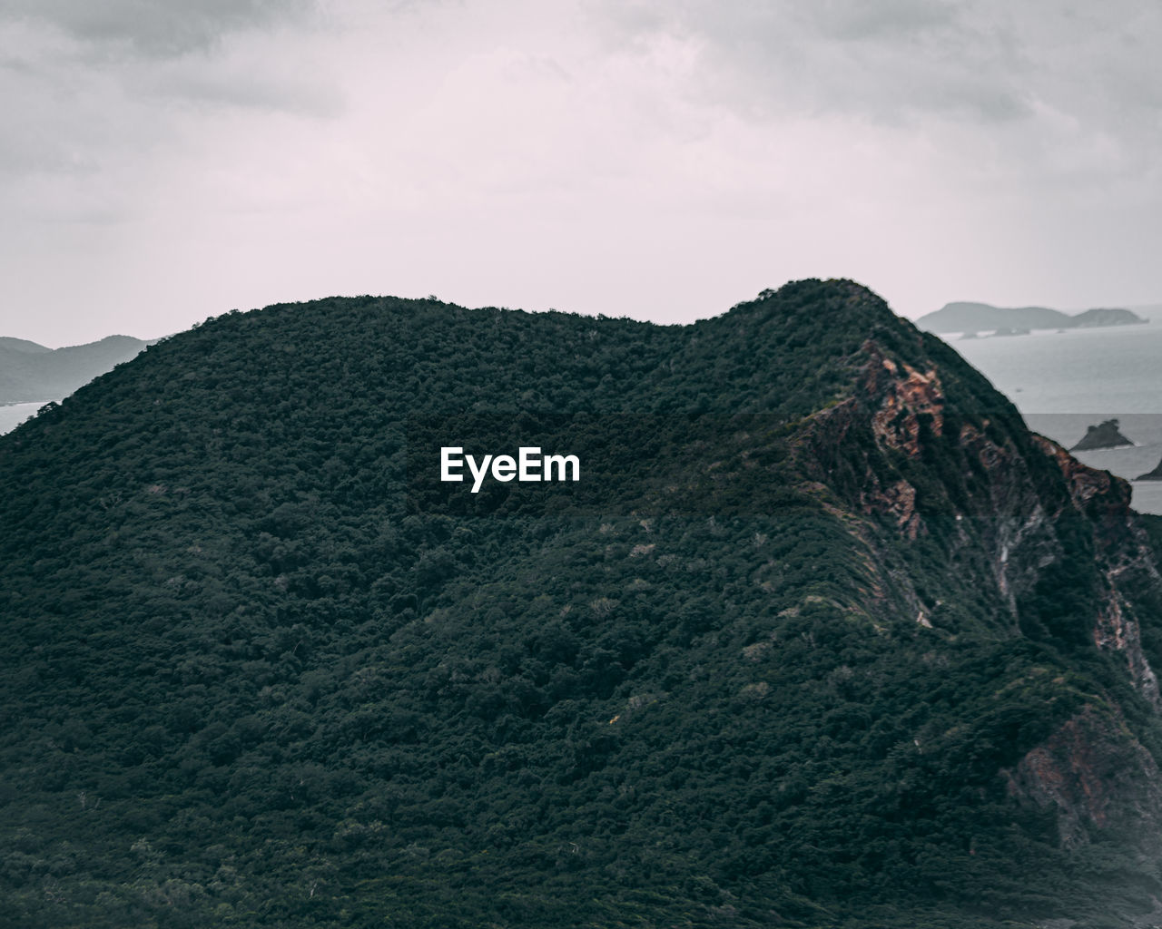 Scenic view of rocky mountains against sky