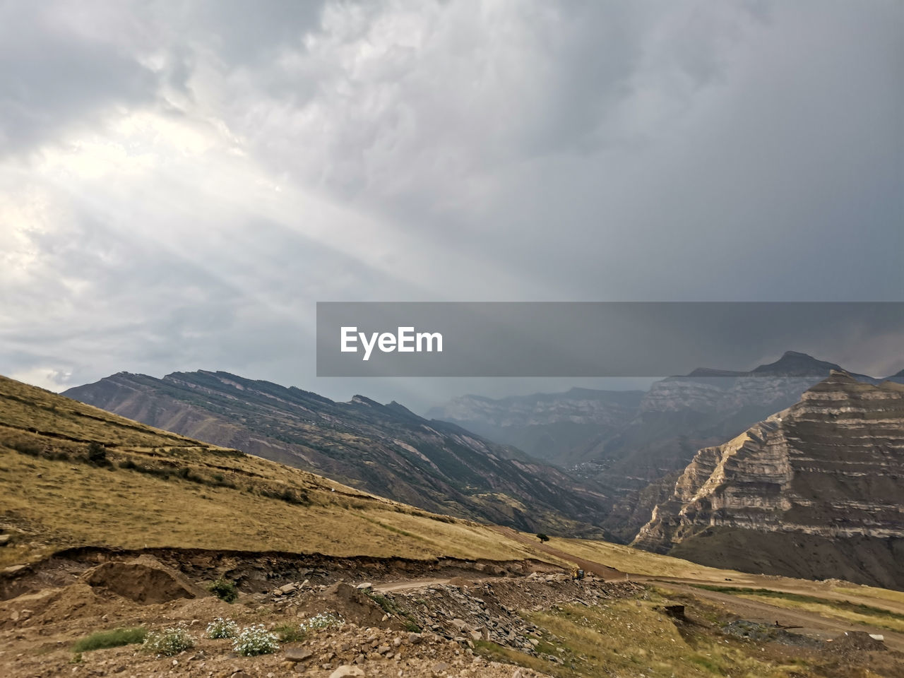 Mountain landscape in dagestan. russia