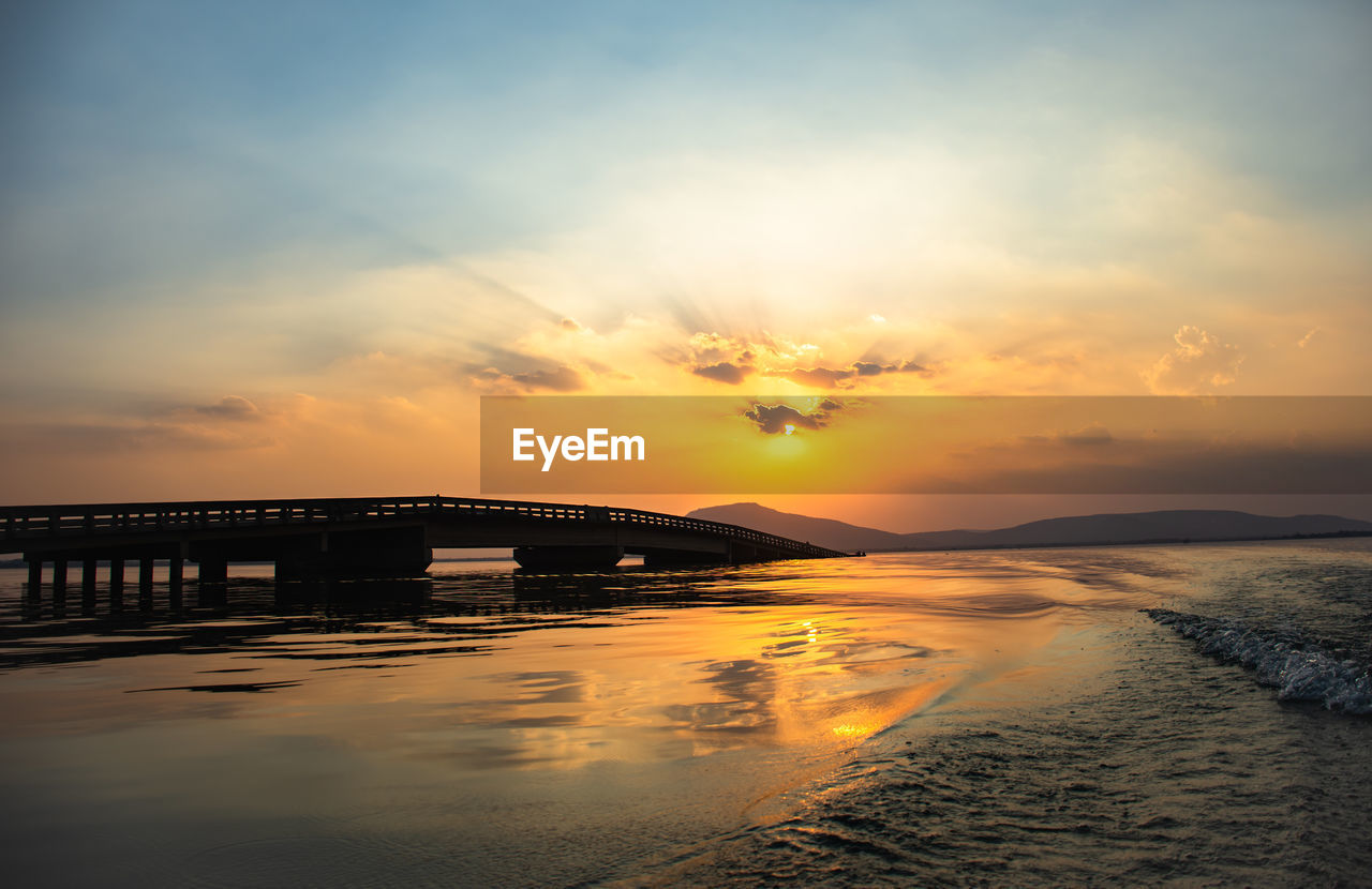 SCENIC VIEW OF SEA DURING SUNSET