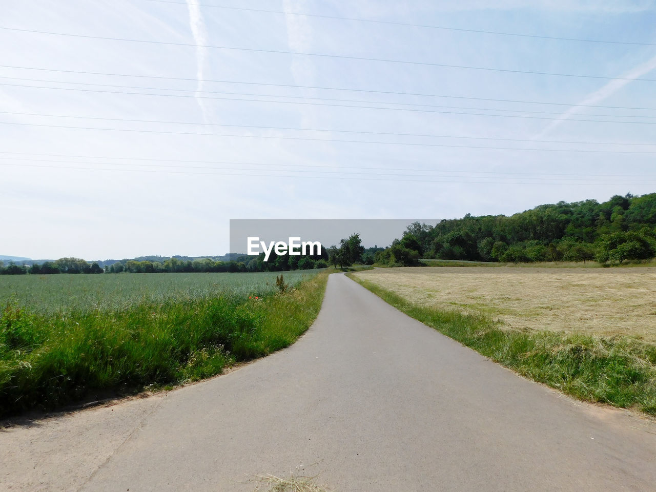 ROAD PASSING THROUGH FIELD