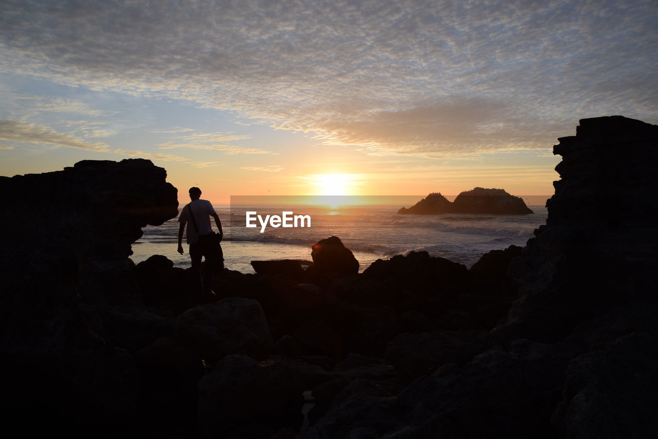 SCENIC VIEW OF SEA DURING SUNSET