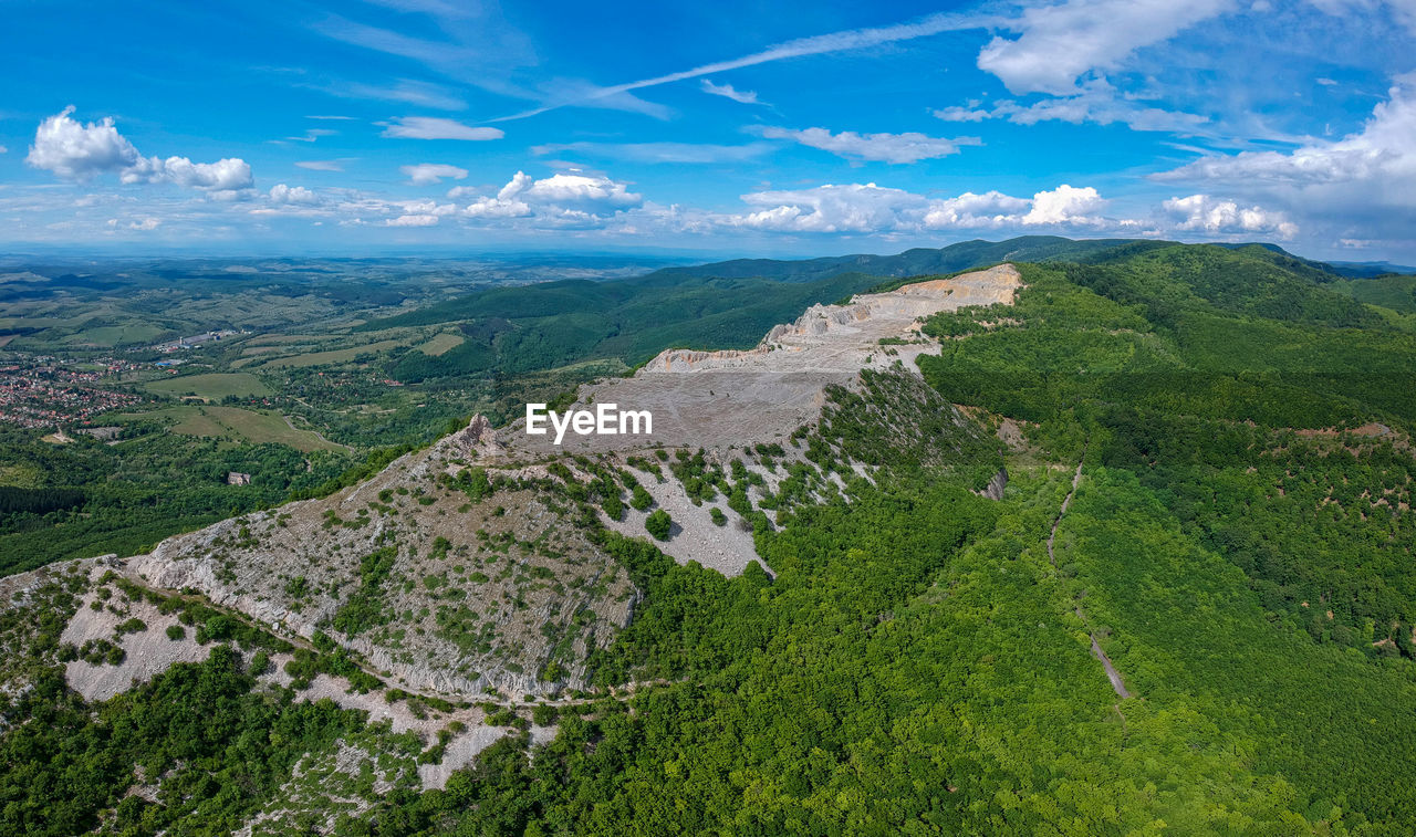 AERIAL VIEW OF AGRICULTURAL LANDSCAPE