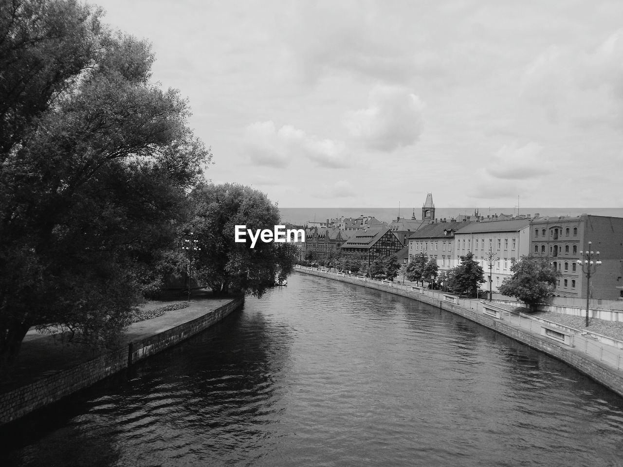 VIEW OF CANAL ALONG BUILDINGS