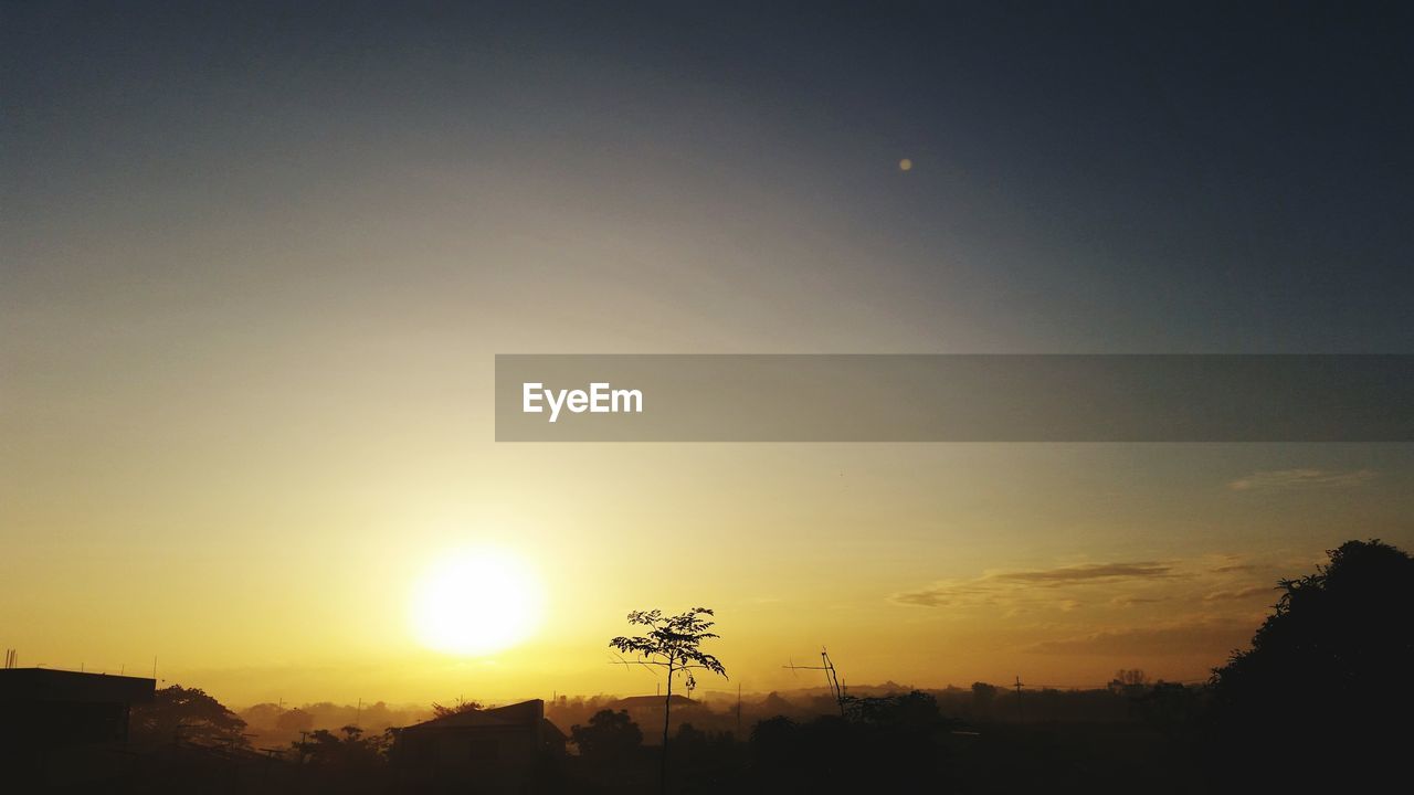 View of landscape at sunset