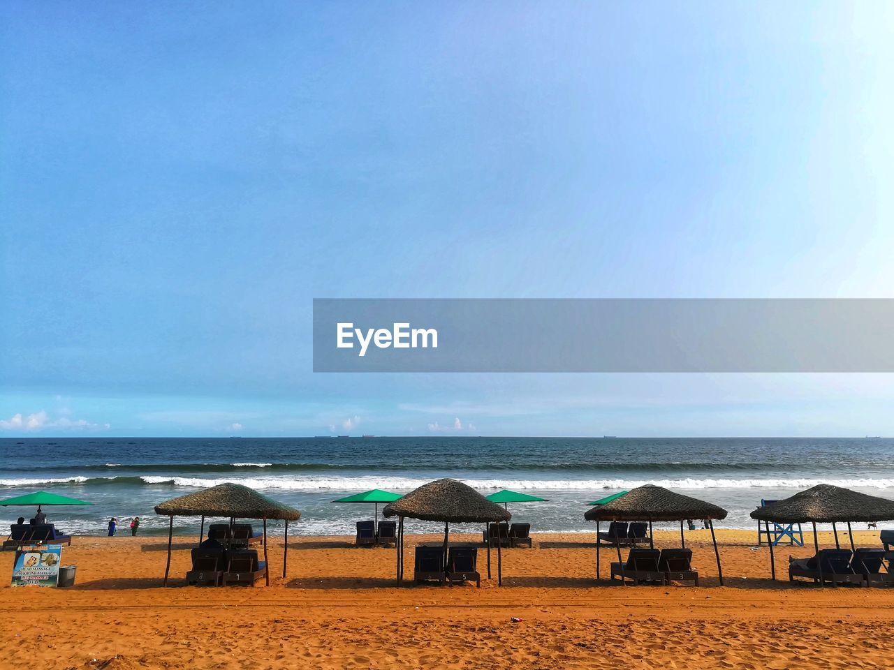 VIEW OF BEACH AGAINST CLEAR SKY