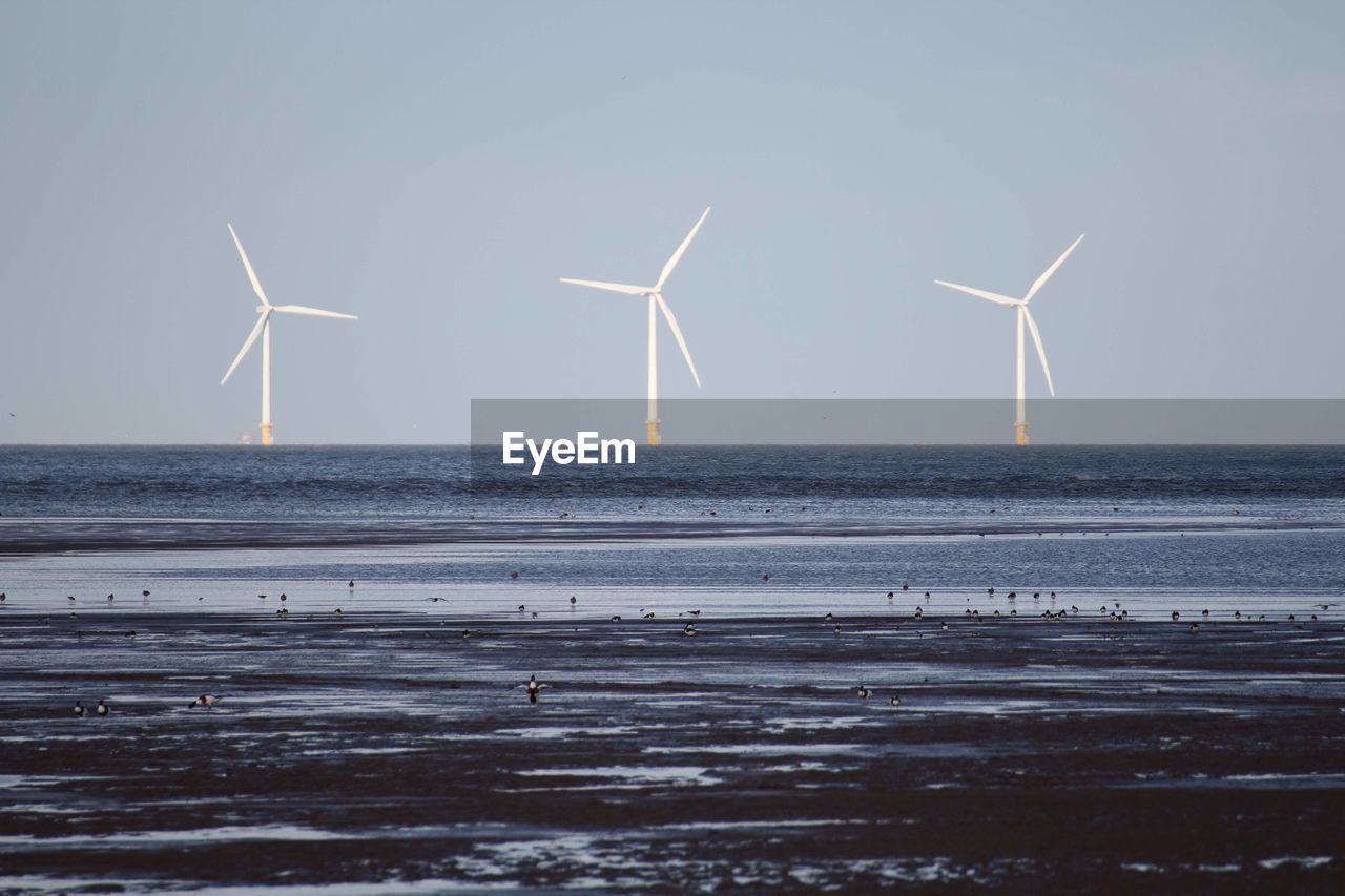 WIND TURBINES ON BEACH