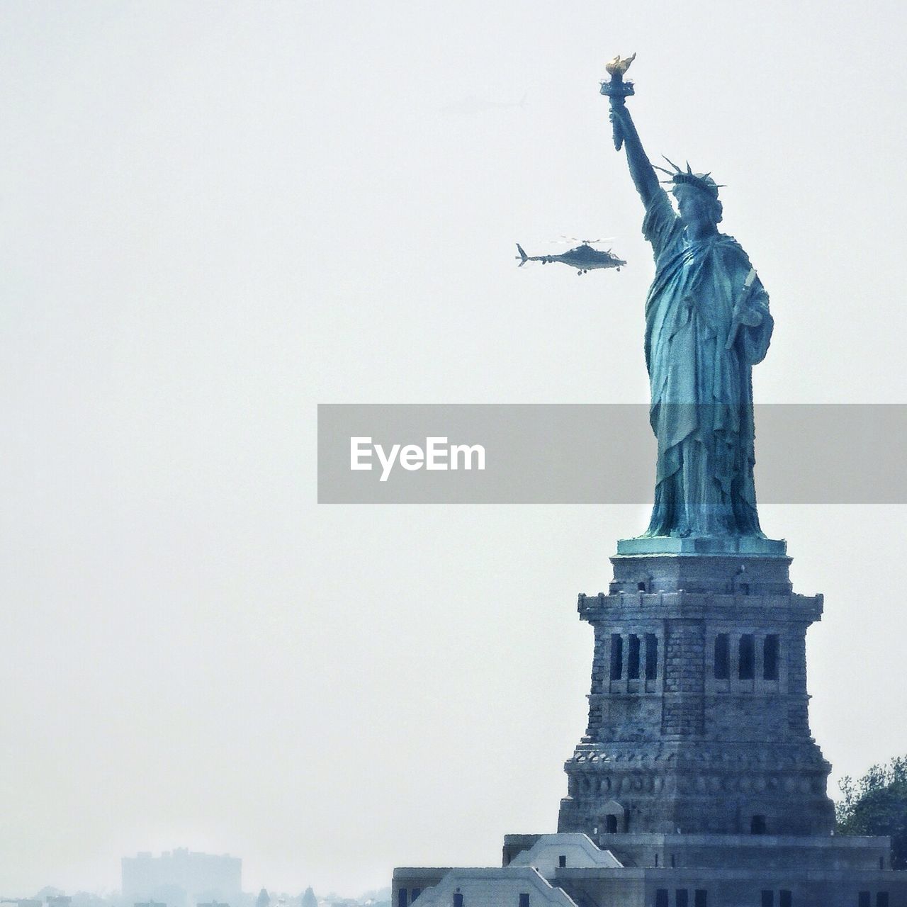 Low angle view of statue of liberty