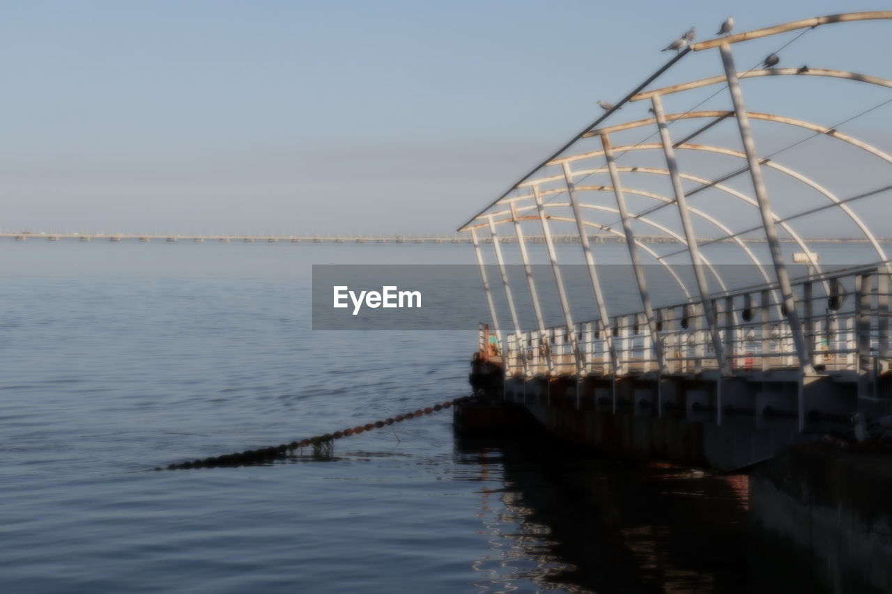 PIER ON SEA AGAINST SKY