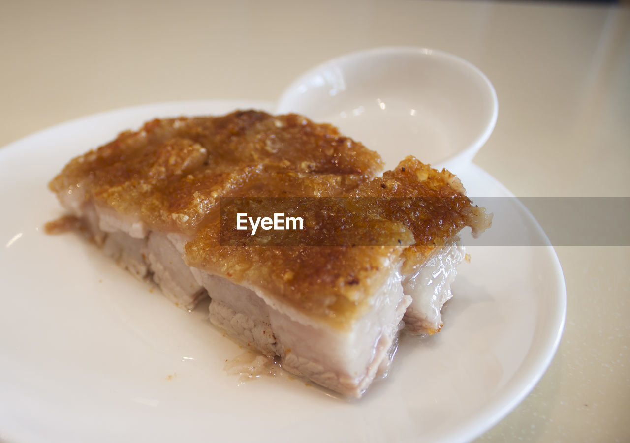 CLOSE-UP OF DESSERT SERVED IN PLATE