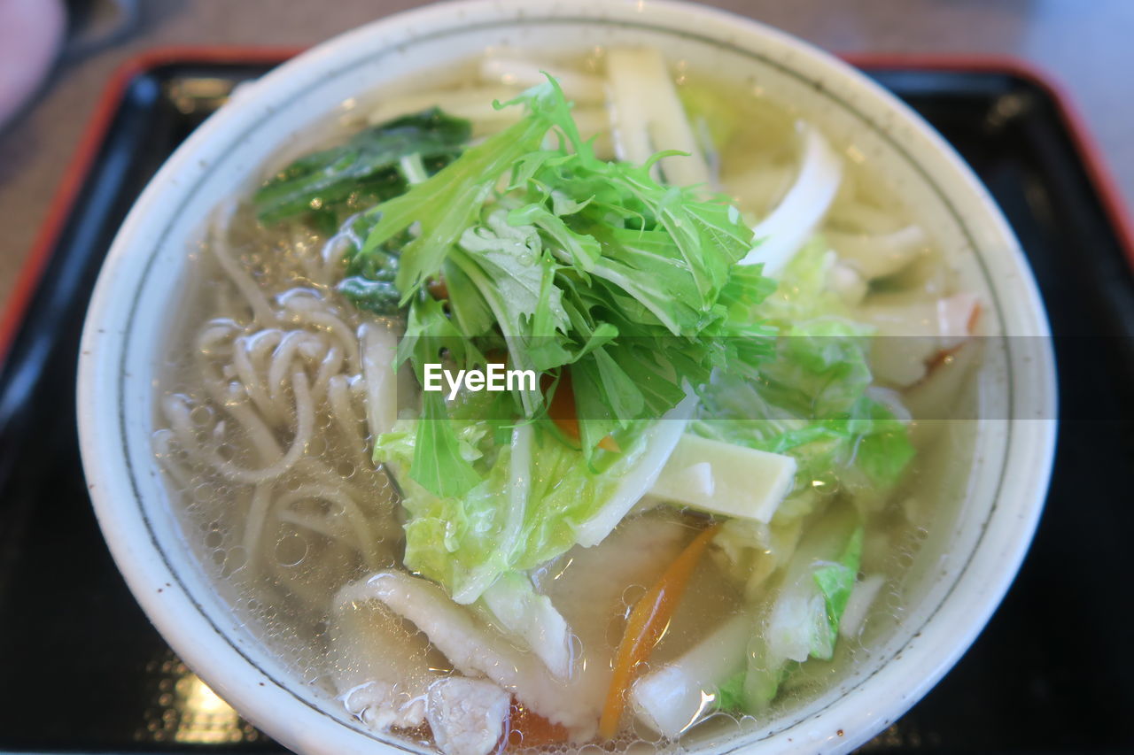 Close-up of soup in bowl