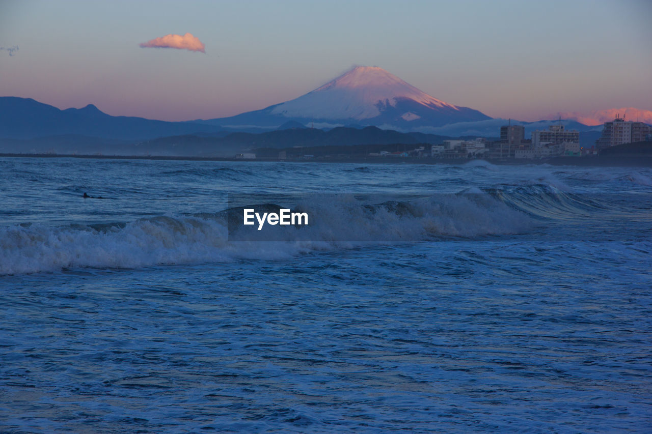 SCENIC VIEW OF SEA DURING SUNSET