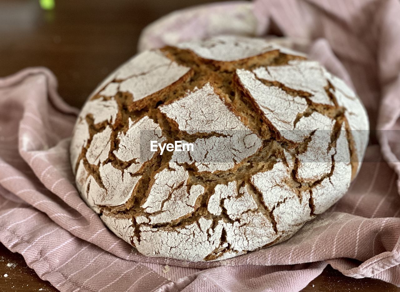 Close-up of bread on table