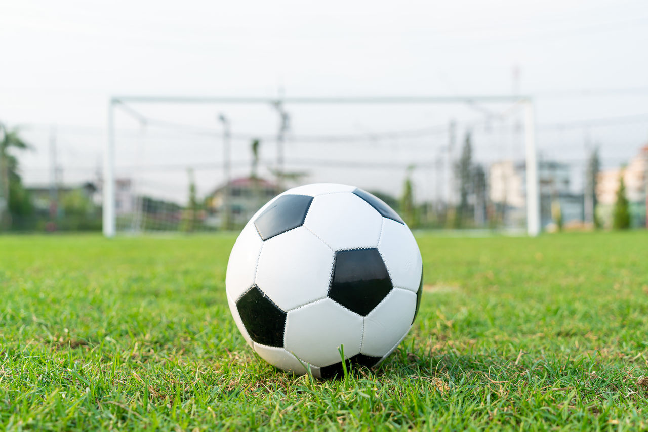 close-up of soccer ball