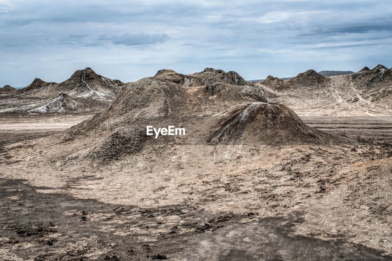 Mud volcanoes in gobustan, georgia.