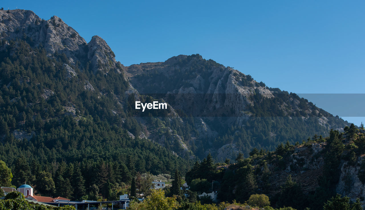 Mountains at the place zia on the island kos greece