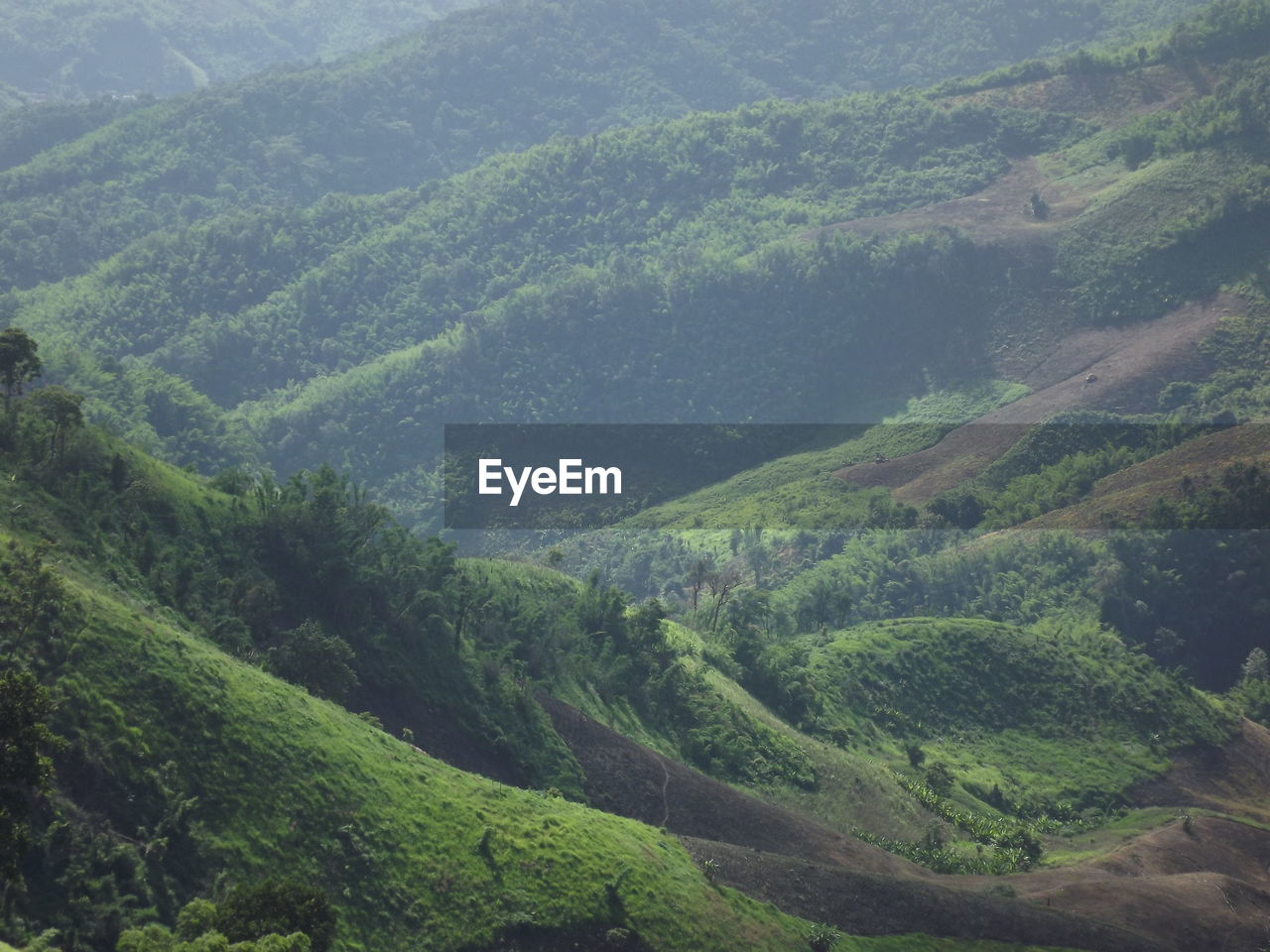 High angle view of valley
