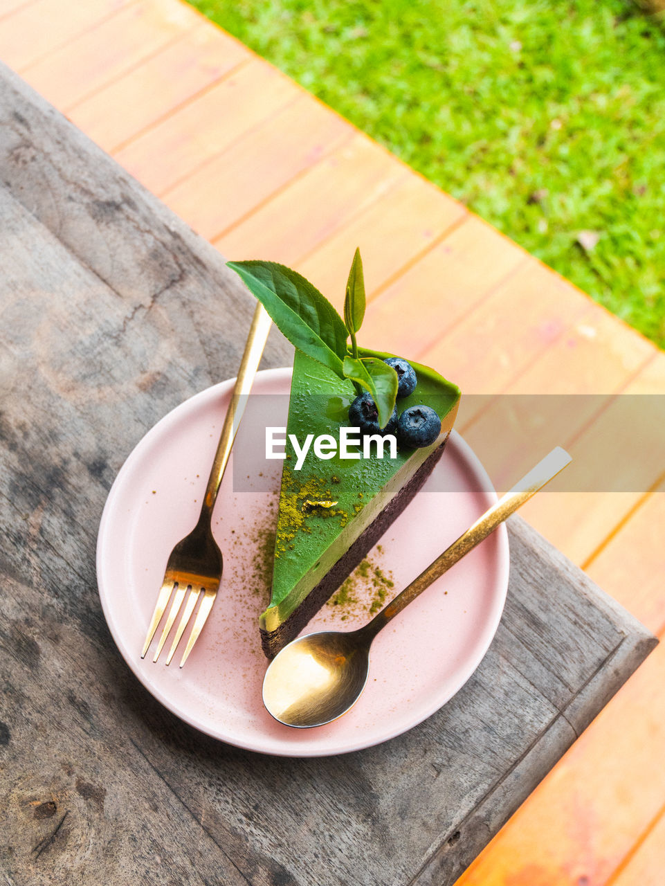 High angle view of food on table