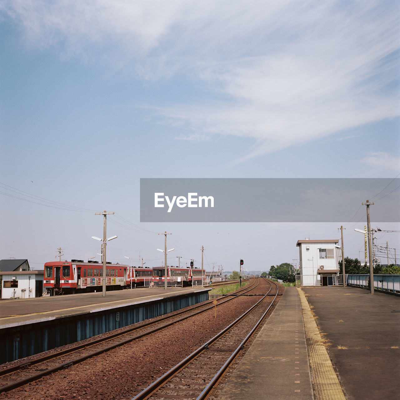 Railroad tracks against sky