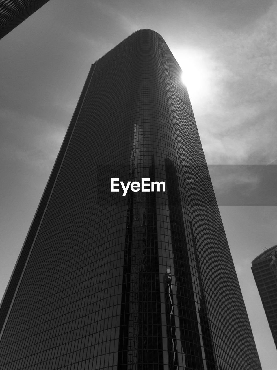 Low angle view of modern building against sky