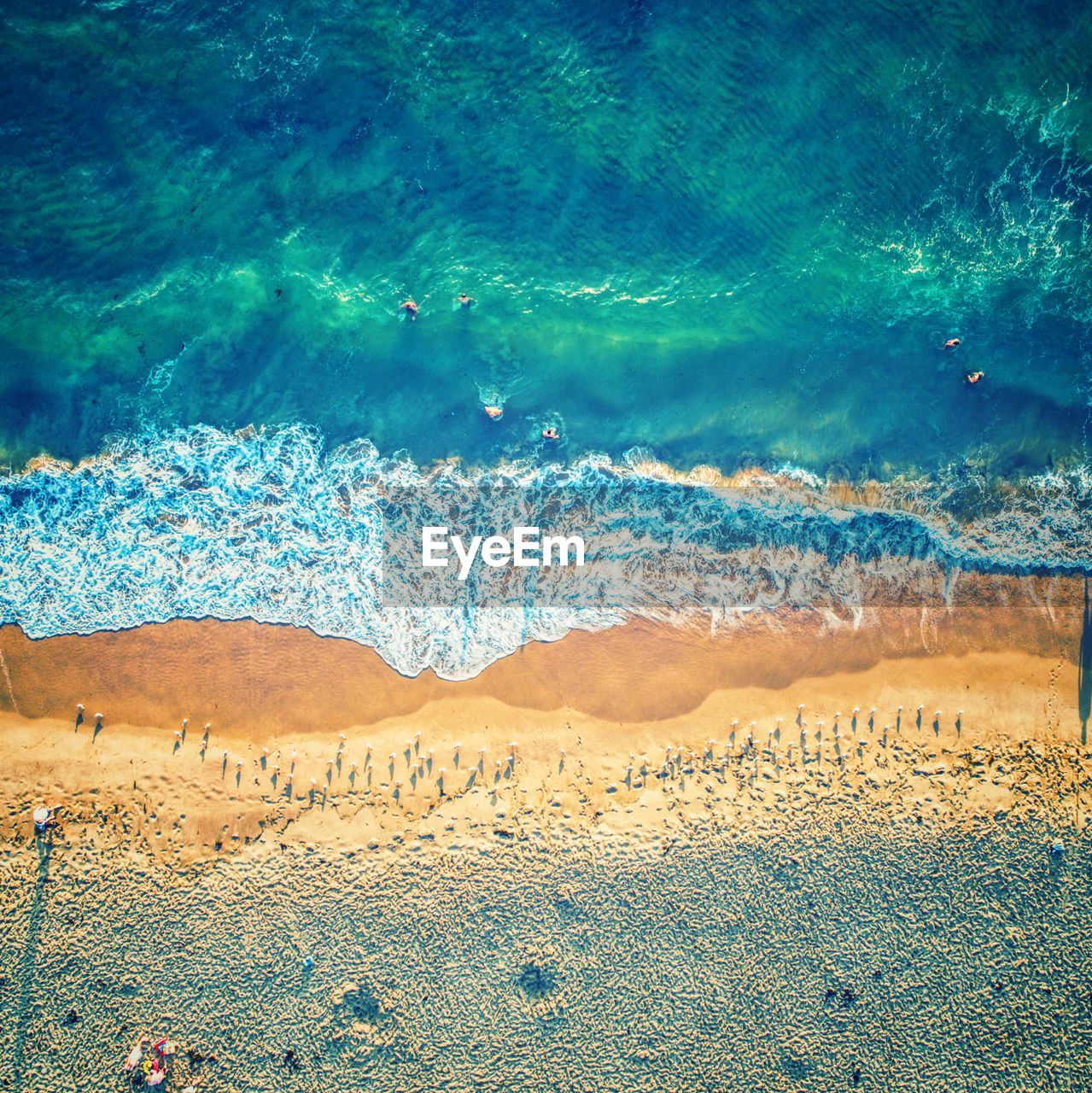 AERIAL VIEW OF SEA AND WAVES
