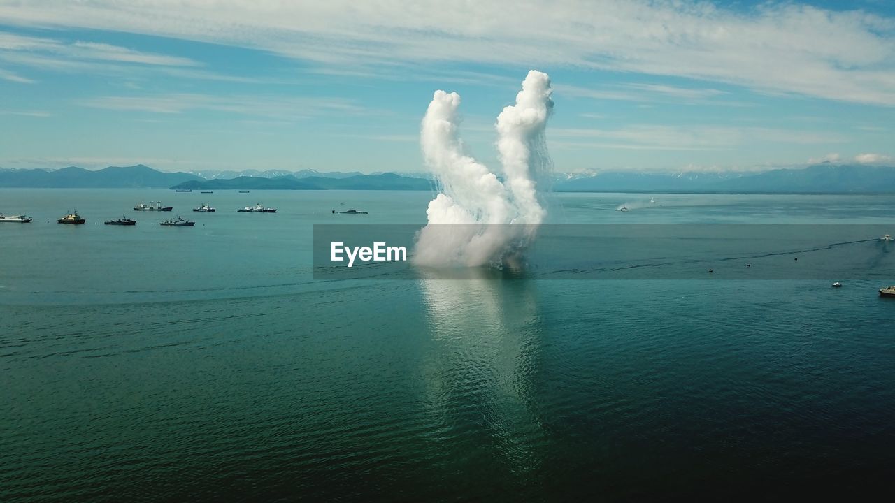 Panoramic view of sea against sky