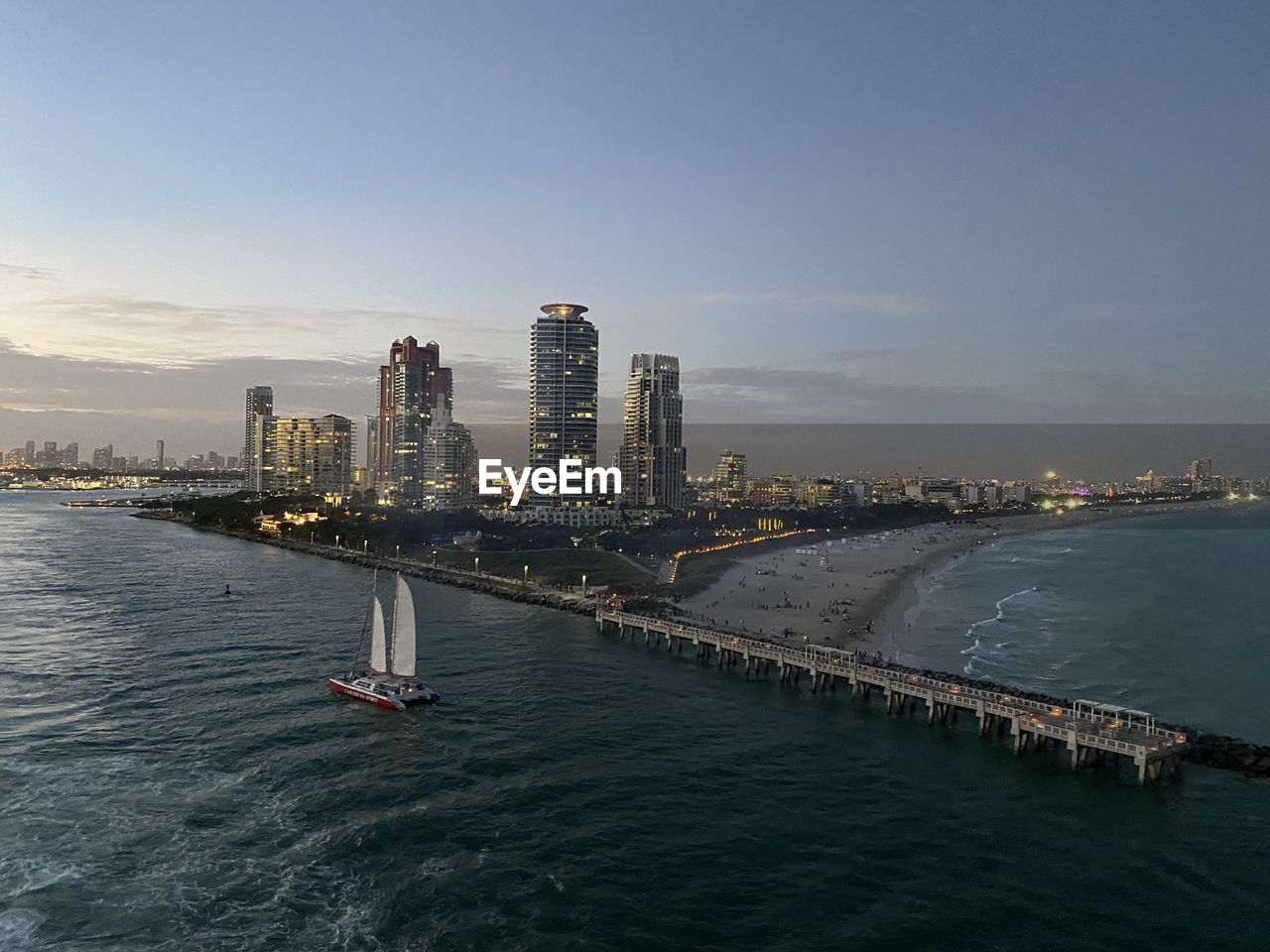 MODERN BUILDINGS AT WATERFRONT