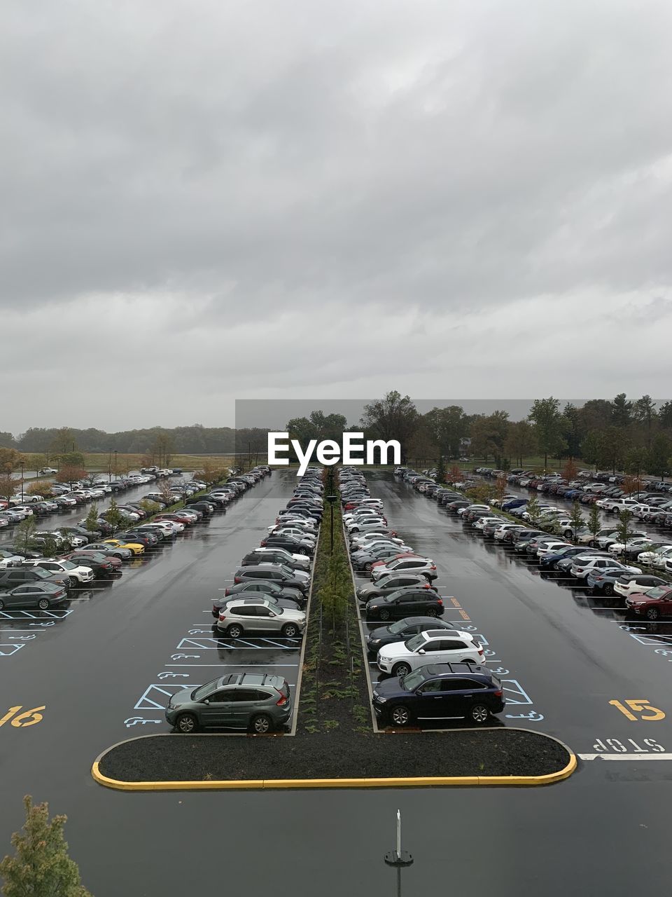 High angle view of traffic on road