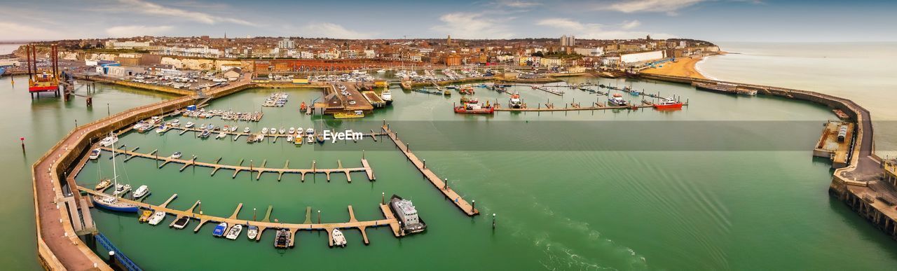 Royal marina, aerial panoramic view