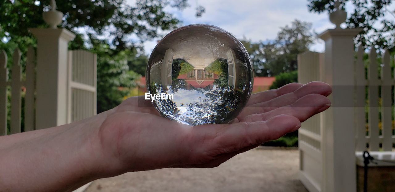 Green house at mount vernon estate, crystal ball image