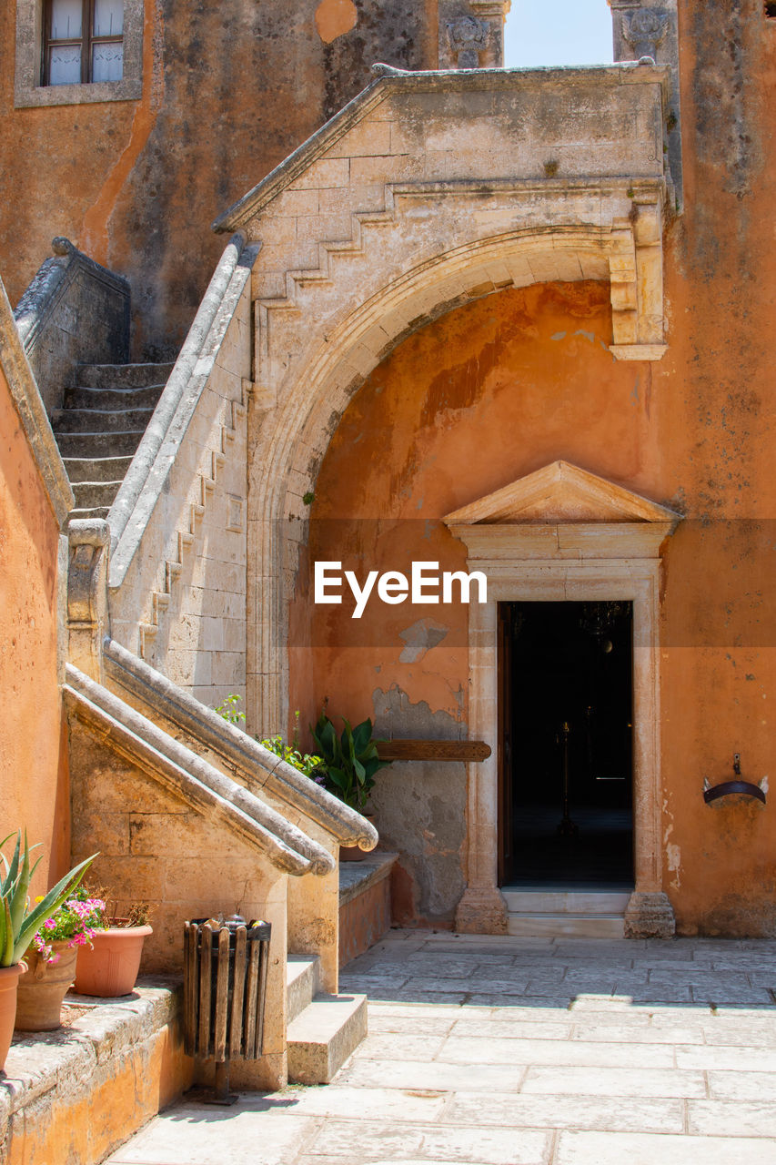 Entrance of historic building